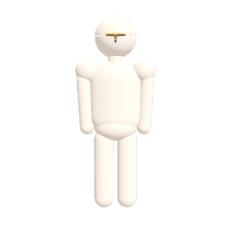 The Fink figure from the back, its key